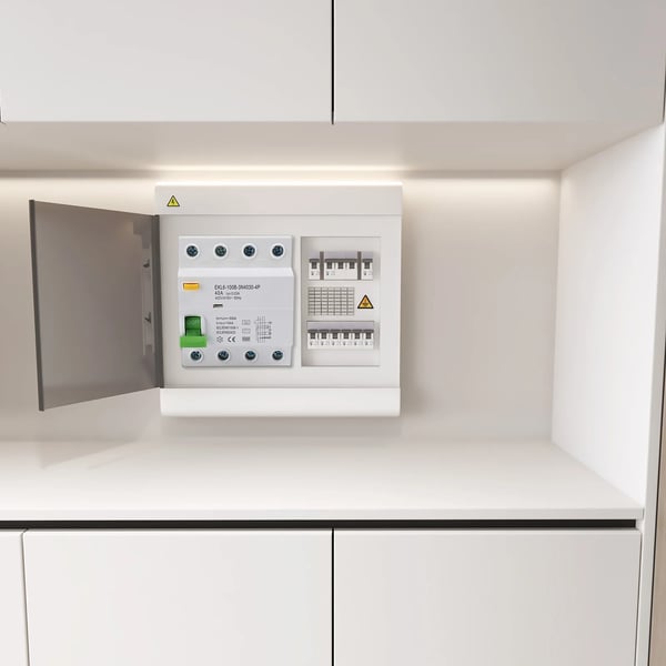 Reststrømsafbryder, 40A, 30mA, 4-pol, Nominel spænding 400V, IP20