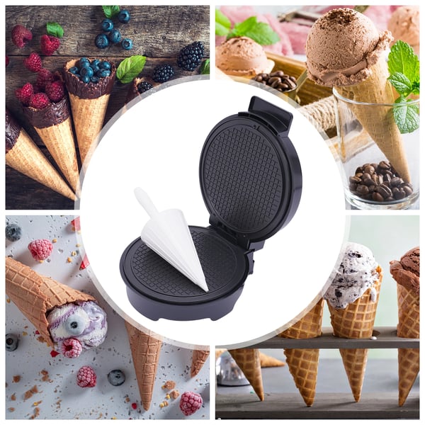 Voileipäcone-kone, 1200W teho, 150-200°C lämpötila, tarttumaton pinnoite, kompakti muotoilu