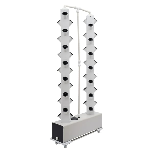 Hydroponisk Vækstsæt, 56 Plantningspunkter, 30L Vandtank, 80 cm x 20 cm x 165 cm, Fødevarekvalitet PVC Materiale, To Separate Plantningsstativer
