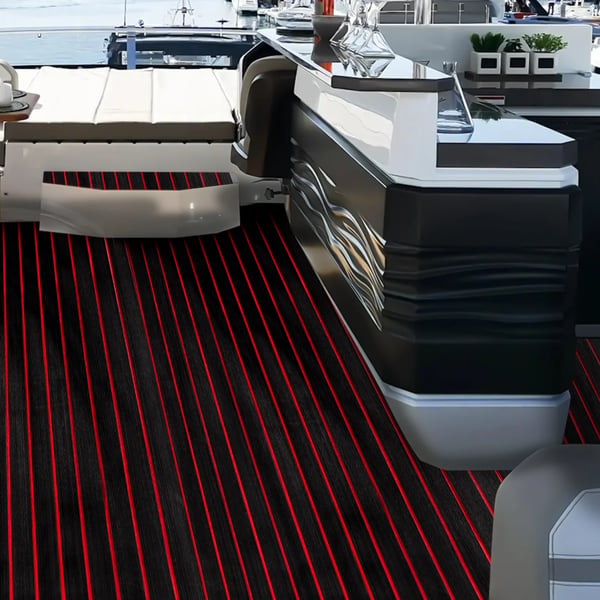 Anti-Slip EVA Skum Pad, Holdbart Materiale, Moderne Æstetik,sort og rød