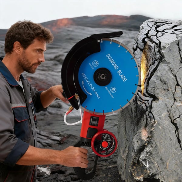 Betonsav, Ledningsført Elektrisk, 3800 RPM Motor,300mm-399mm
