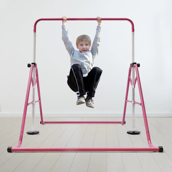 Gymnastikstang, Justerbar højde 115-155 cm, Sammenklappeligt design, Maksimal belastning 80 kg, Til alderen 3-8, Indendørs/udendørs brug