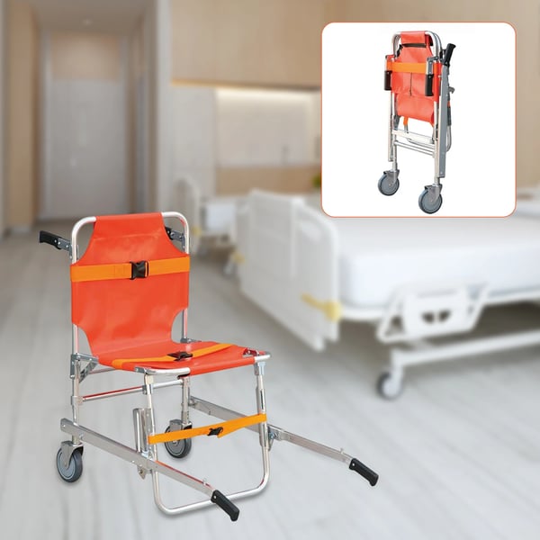 Nødtrappe Liftstol, Kraftig, Sammenklappelig Design,Appelsin