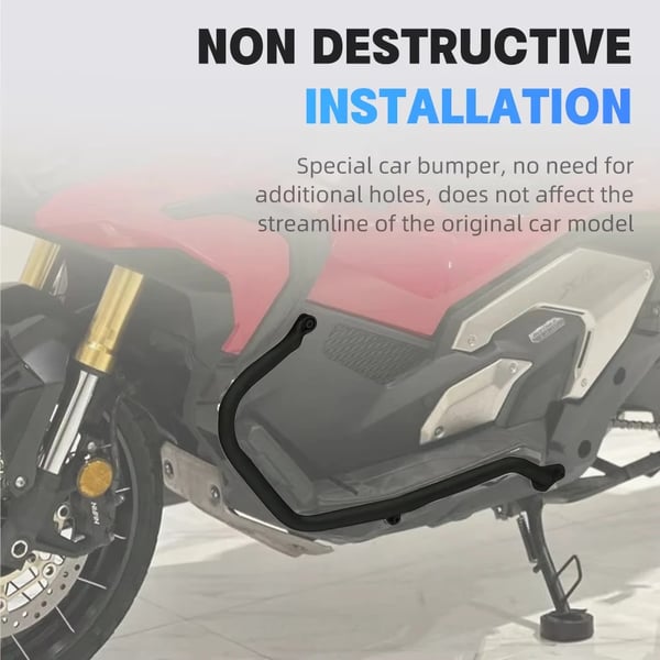 Motorcykelbumperskydd, Metallmaterial, 70 x 30,5 x 12 cm, 3,34 kg, Kompatibilitet: 2021-2024, Icke-destruktiv installation