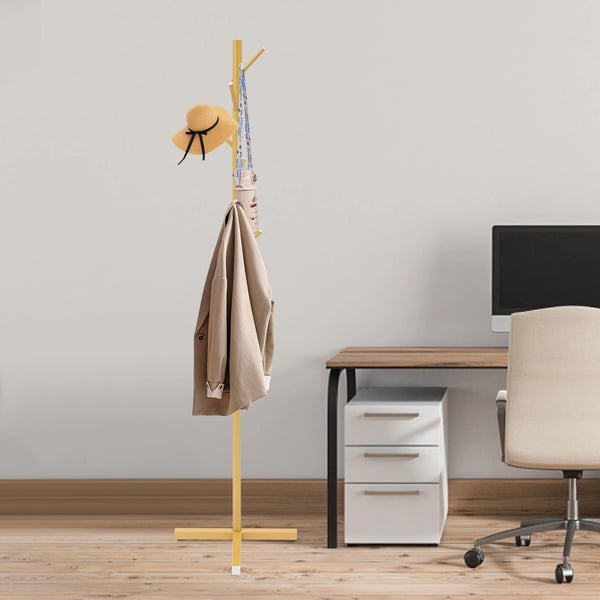 Kappeholder, Træmateriale, 165 cm Højde, 45 cm Bredde, Fritstående Design, Giftfri Finish
