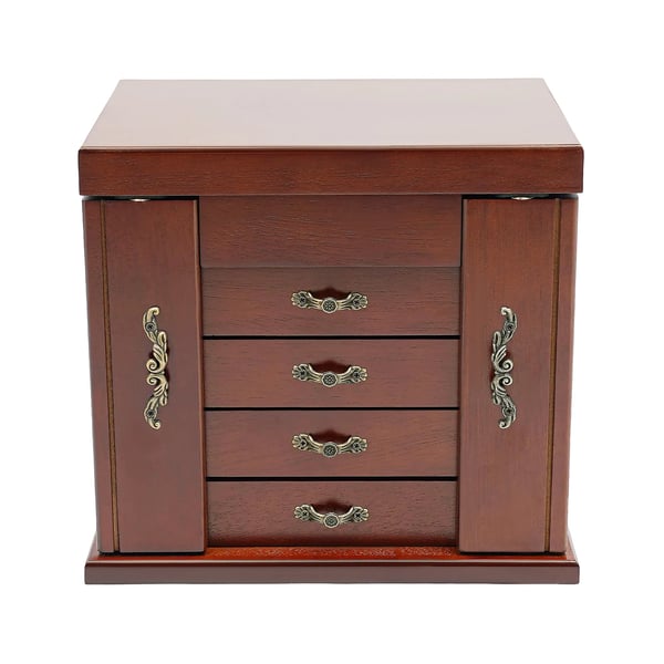 Smykkeskrin, Vintage Design, Flere Opbevaringsrum,brun