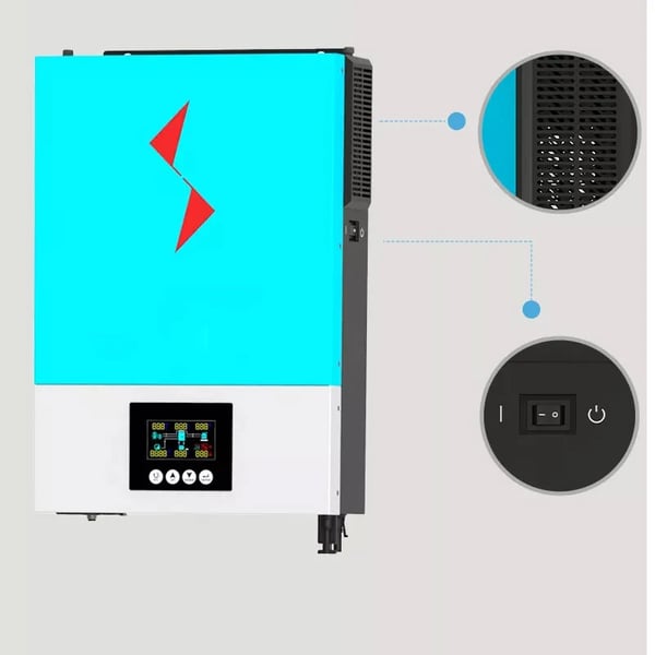 Solcelleinverter, indbygget MPPT-lader, høj spænding indgang,3600W-24V-WIFI