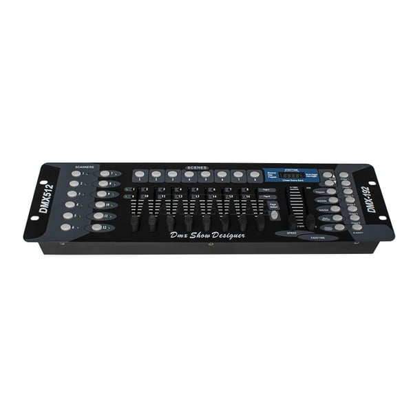 DMX-kontroller, 192 DMX-kanaler, 8 programmerbara scener,EU-kontakt