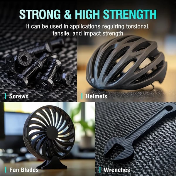 3D Filament, 1,75 mm halkaisija, korkean lämpötilan kestävyys,Musta