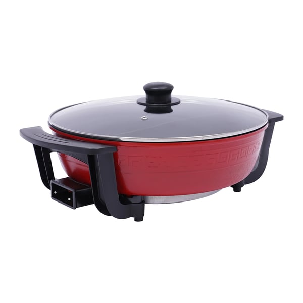 Elektrisk Gryde, 220V Spænding, 1360W Effekt, 6L Kapacitet, 41,5x17cm Dimensioner, FCM Certificering