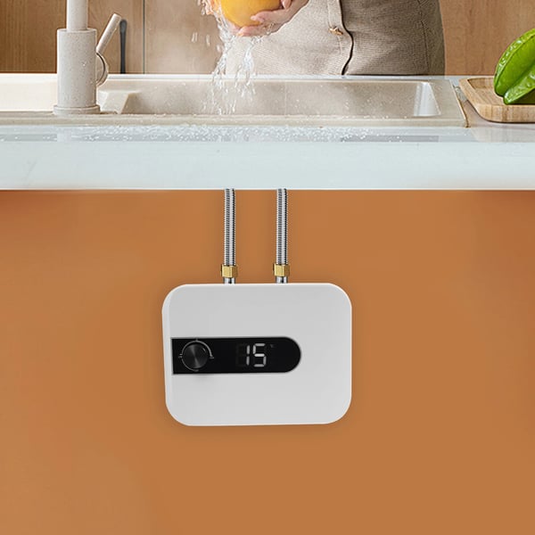 Elektrisk Vandvarmer, Øjeblikkelig Varmt Vand, Kompakt Design,HVID