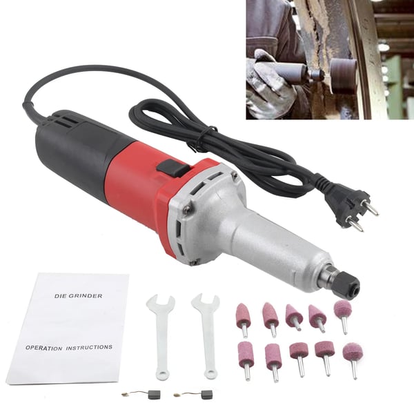 Mini elektrisk slibeværktøj, 750W effekt, variabel hastighedskontrol, 0-27000 RPM