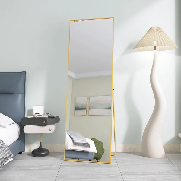 Helkropsspejl, Moderne Design, Alsidig Brug,Guld