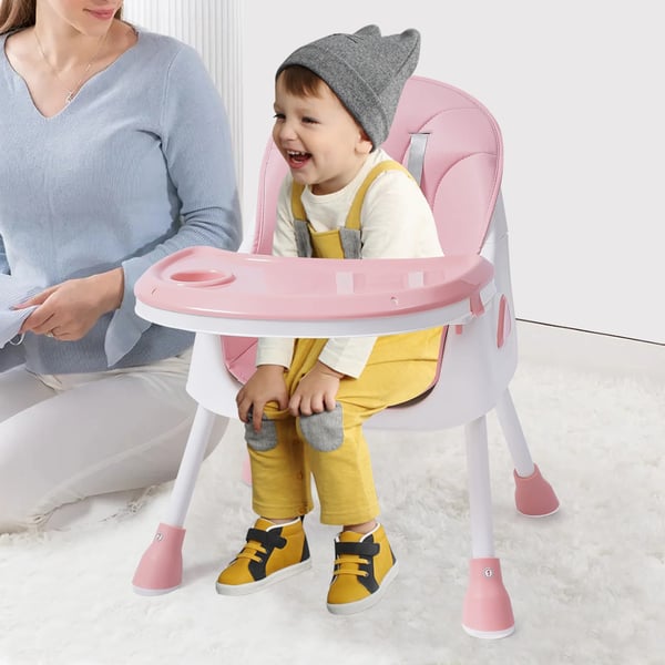 Babystol, 5-punkts sikkerhedsseler, justerbart design,Lyserød