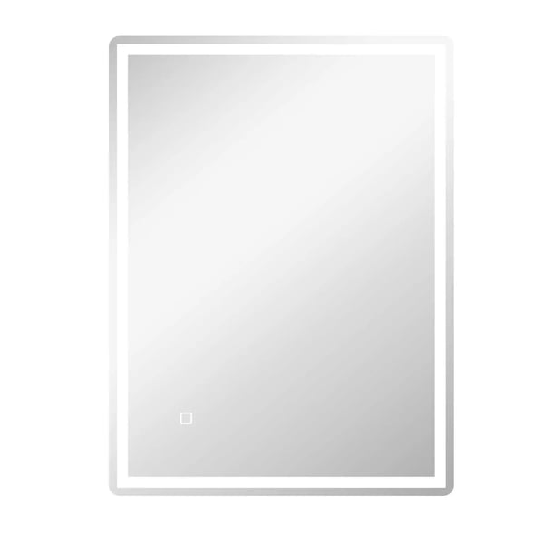 Badrumsspegel, LED-belysning, Avfuktningsfunktion,80x60cm, Silver