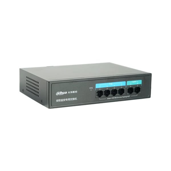 PoE Switch, 4-Port Forbindelse, Pålidelig Ydeevne,4PoE Port 2LAN port