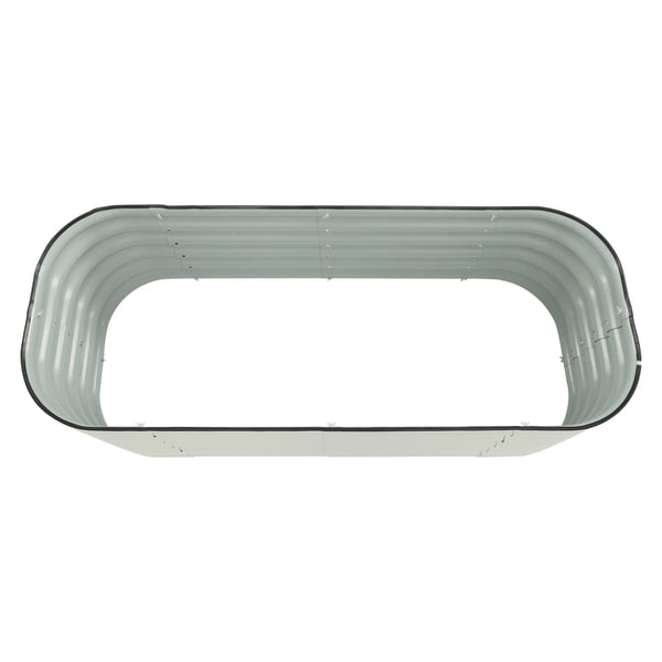 Hævet Havebed, Holdbar Metalplantekasse, Rummelig Plantningsområde,HVID, 150x60x43 cm