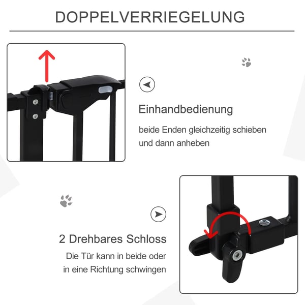 Kæledyrsgitter, Ingen boring kræves, Holdbar jernkonstruktion,GRÅ