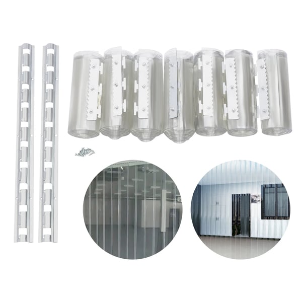 PVC Strip Gardiner, Gennemsigtig Design, Vejrbestandig, Nem Installation,gennemsigtig