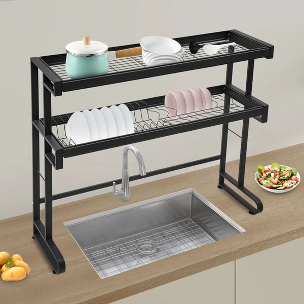 Opvaskestativ, Dobbeltlag, Robust Konstruktion, Pladsbesparende Design