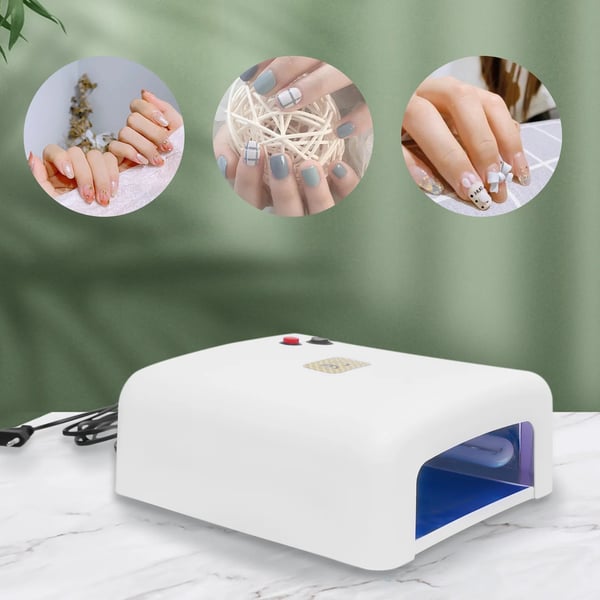 Neglestudio Sæt, 36W UV Lampe, Professionelt Gel Kit,HVID