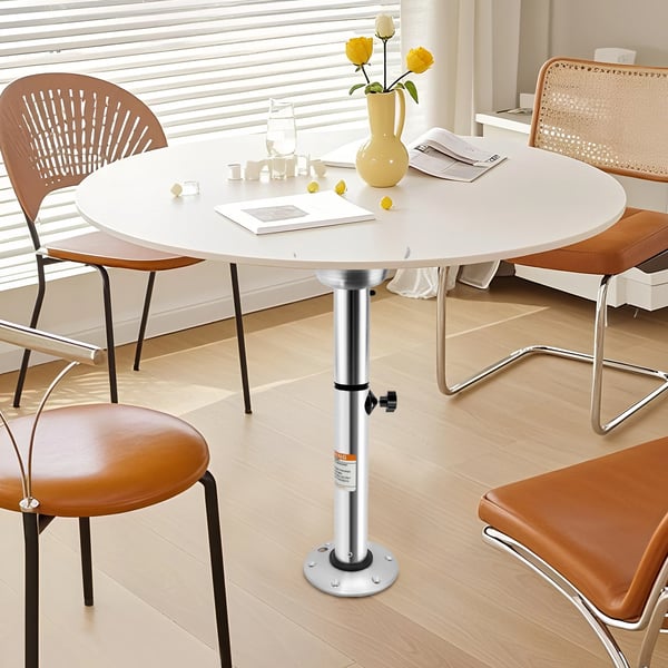 Justerbar Bordfod, Letvægtsdesign, 25 kg Belastningsevne,Sølv