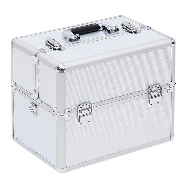 Makeup Case, 365 x 24 x 29 cm, 3 niveauer, 2 låse, 2 nøgler, konstrueret træ