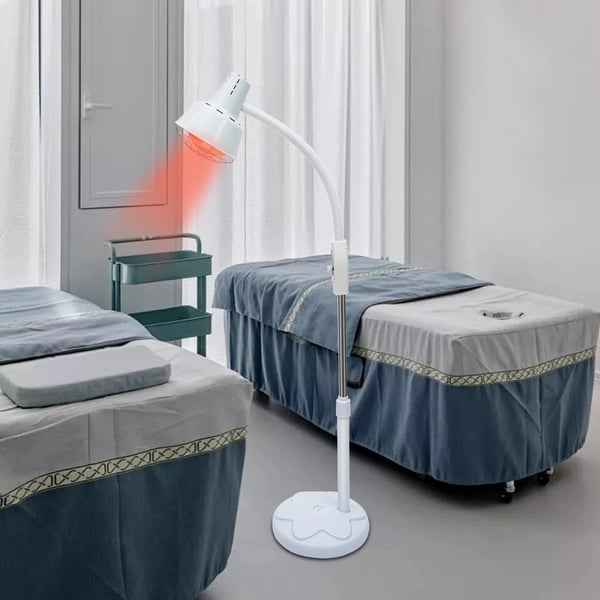 Infrarød Varmlampe, Justerbar Højde, Smertelindring,HVID