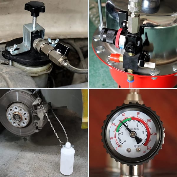 Bromsbleeder, Dubbel tank system, 10,2 liter kapacitet,Blå