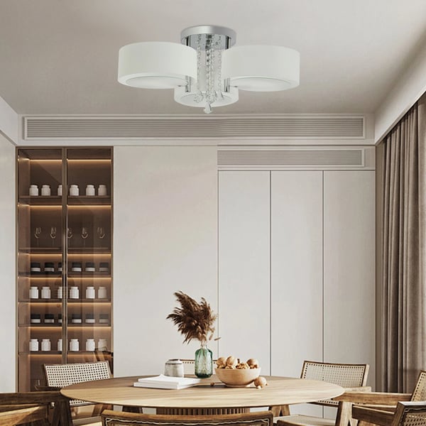 Loftlampe, Moderne Design, Fjernbetjening,HVID