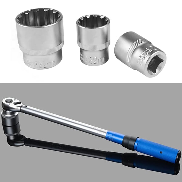 Torx Socket Sæt, 12-Punkts Design, Holdbar Stål Konstruktion,Blå