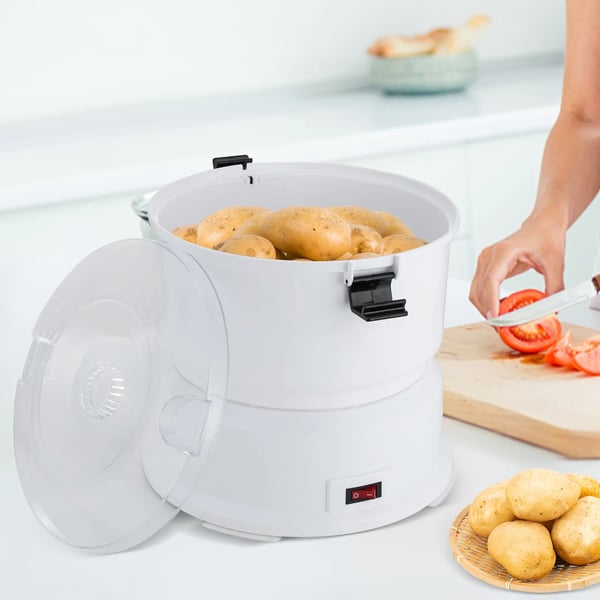 Kartoffelskræller, 85W Effekt, Kapacitet 0,8kg, Spænding 220-240V, Dimensioner 25,5x27cm, Skrælletid 2-4min