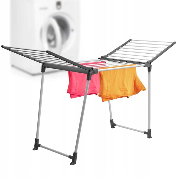 Tøj tørretumbler, Højde 170 cm, Tørringsområde 15 m², Maksimal belastning 20 kg, Vægt 4,8 kg, Justerbare fødder
