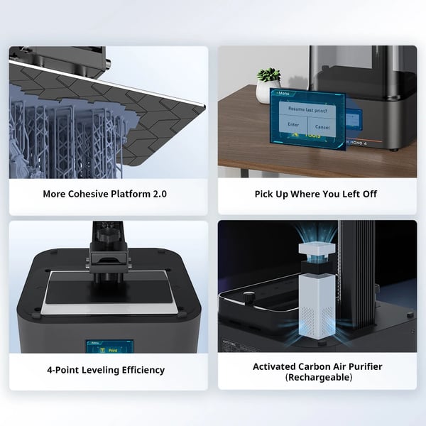 3D-printer, 10K LCD-opløsning, stort printvolumen,Photon Mono 4