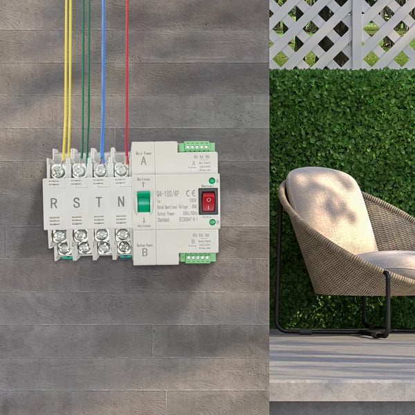 Dual-Power Automatisk Overførselskontakt, Sømløs Strømovergang, Kompakt Design,100A