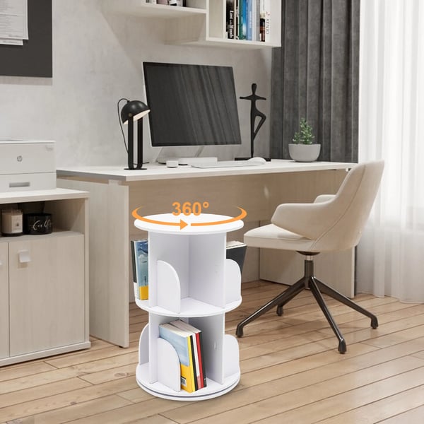 Roterende Bogreol, 360° Funktion, To-niveau Design,HVID