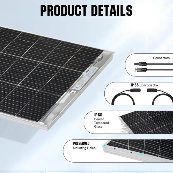 Solpanel, 120W, Bifacial design,120W 1STK