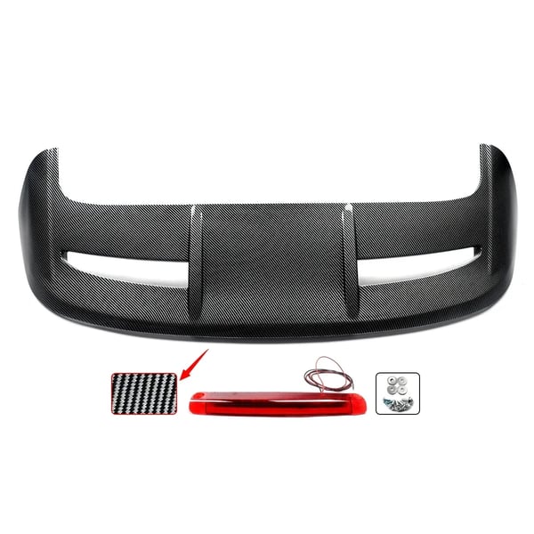 Bagspoiler, Carbon Fiber Look, Inkluderer Bremselys,kulfiber udseende