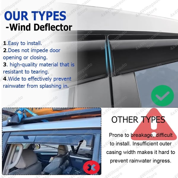 Vinduesafviser, Kompatibilitet med Ford Ranger, Nem installation,FORD RANGER T6 T7 T8