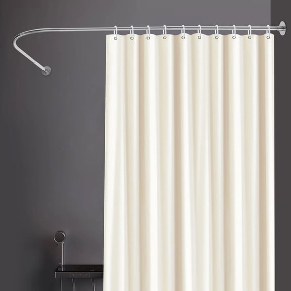 Bruseforhængsstang, 201 Rustfrit Stål, Justerbare Dimensioner 72-95x90-130cm, Vægbeslag, Maksimal Belastning 8kg, Letvægts 1.35kg