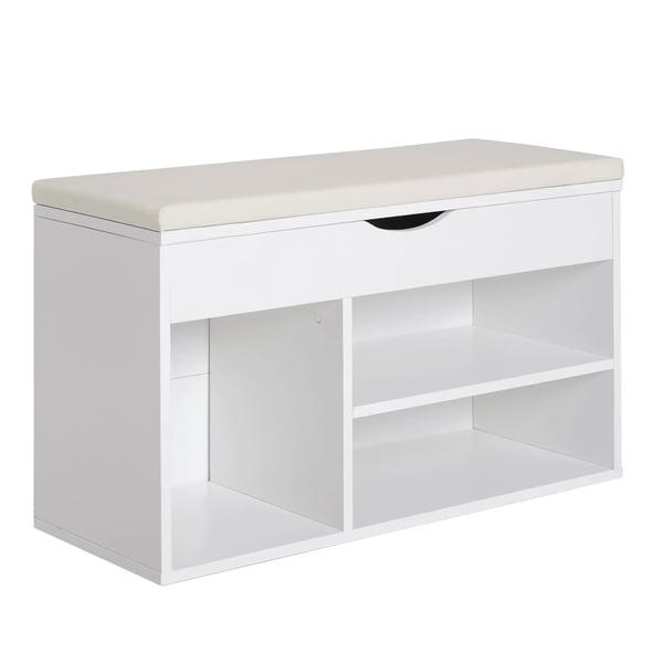 Sko Skab, Træ Melamin Konstruktion, Dimensioner 80x30x47 cm, Maksimal Belastning 120 kg, Pude Tykkelse 1,5 cm, Opbevaring til 8 Par Sko