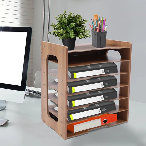 Papirorganisator, Højdensitetsplade, Dimensioner: 36*25*38,5 cm, Vægtkapacitet: 4-5 kg, Nettovægt: 2,5 kg, Lagafstand: 5,5 cm