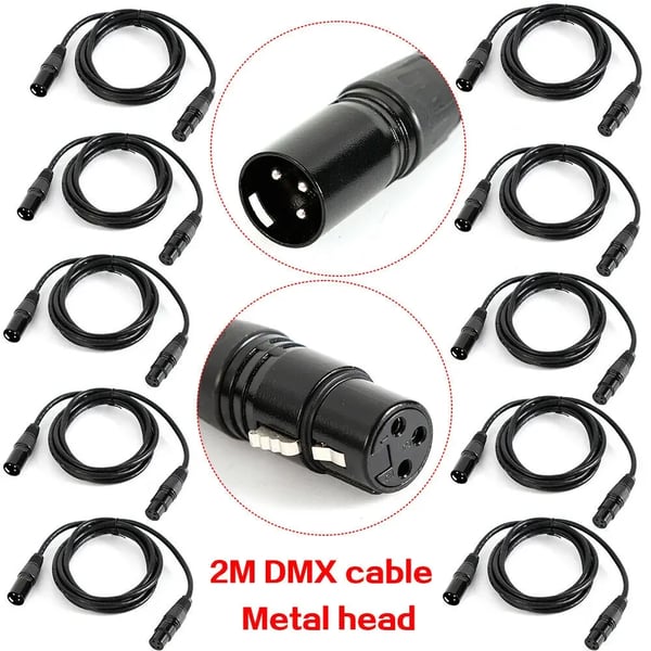 DMX-kabel, 3-Pin XLR, 2m længde,DMX-kabel