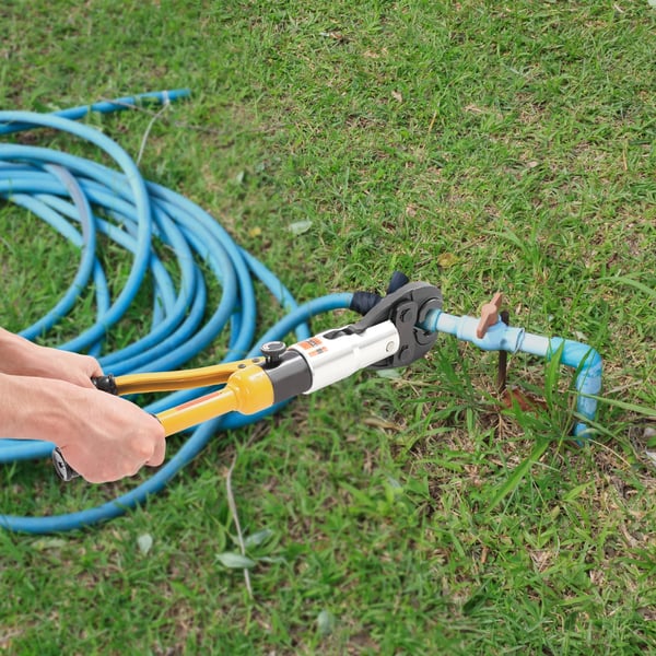 Hydraulisk Rørtryk Værktøj, 10T Klemkraft, Fritstående Design,Gul