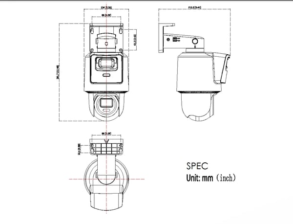 PT-kamera, Edistynyt tunnistus, Älykäs hybridivaloteknologia,2.8mm, DS-2SE2C400MWG-E14