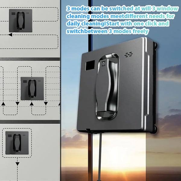 Fönsterputsrobot, 3200PA sugkraft, Smart appkontroll,800W, EU