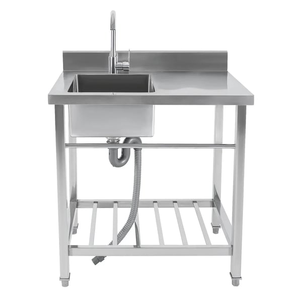 Vask, Fritstående Design, Rustfrit Stål Konstruktion,Sølv