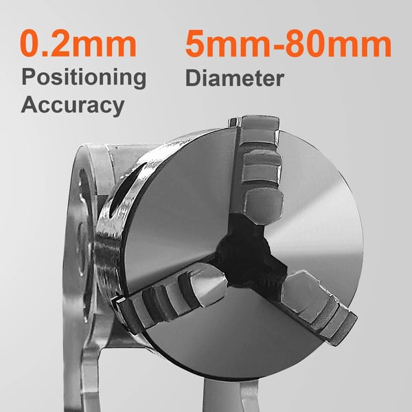 Lasergravyr Rotationsaxel, 360° Rotation, Lämplig för 5-80 mm Objekt,Rotary