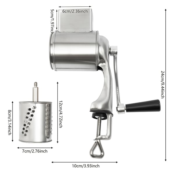 Rotary Riveter, Rustfrit Stål, 5 Udskiftelige Blade,Sølv