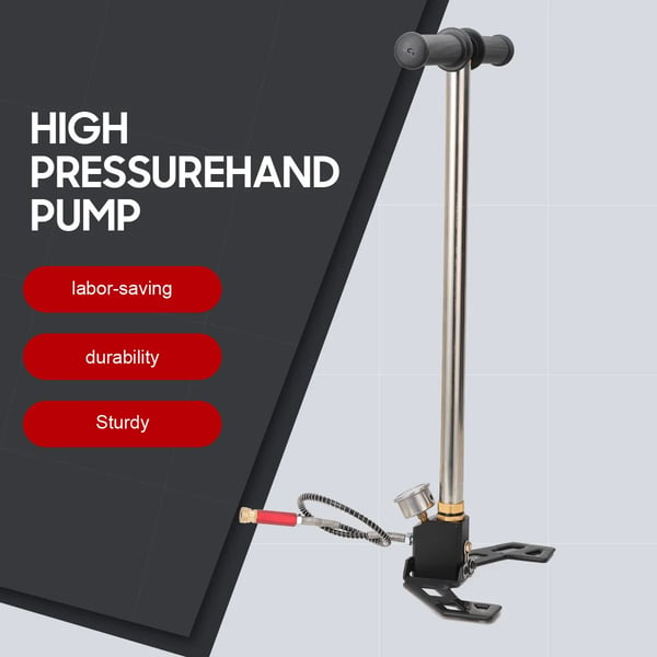 Högtryckshandpump, 3-stegsdesign, precisionsmätare,4500 PSI, EU